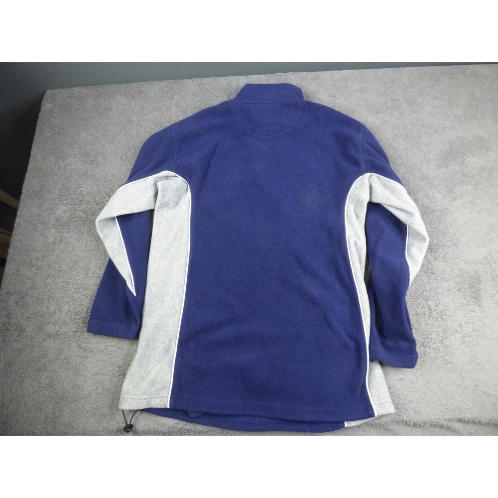 Dallas Cowboys Authentic Apparel Mens Quarter Zip Fleece Pullover Navy Blue L - Picture 8 of 8